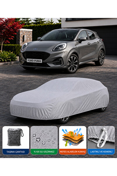 COCEM Ford Puma Uyumlu Araç Brandası Su Geçirmez Tam Koruma Gri 2020-2026