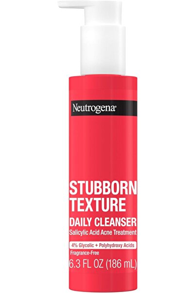 Neutrogena منظف يومي للوجه لعلاج حب الشباب العنيد، يحتوي على حمض الساليسيليك ...