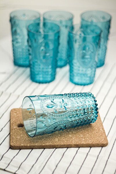 NY HOME Acrylic Aquamarin 6-Piece Tall Glass & Water Soft Drink Glass 750 ml ...