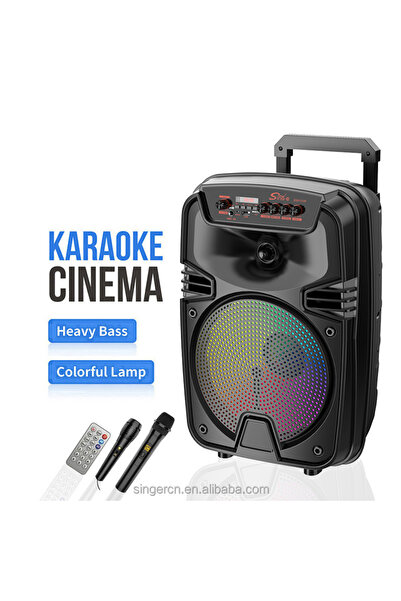 singe ZQS12149 12-Inch Outdoor Wireless Trolley Speaker with RGB LED Lighting...