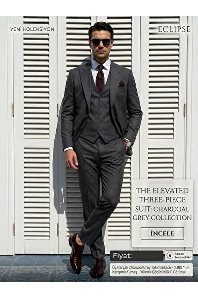 Ars Magic Box Men's 7-Color Micro-Textured 3-Piece Suit - Timeless Elegance &...