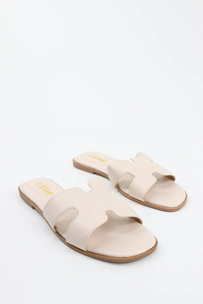 VİNY Women's Flat Slide Sandals – Elegant Open Toe Slip-On Slippers, Casual C...