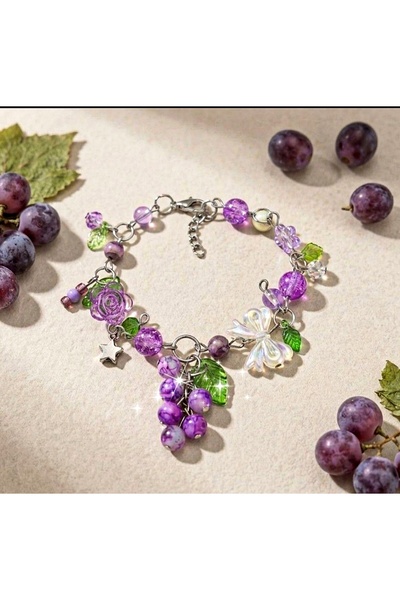 hbtasarim Mor üzüm serisi🍇 y2k fairyoce Pinterest bileklik ✨👒