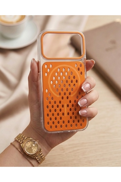 KILIF HOUSE Iphone 17 Pro Max Kamera Çerçeveli Parmak İzi Tutmayan Izgara Tas...