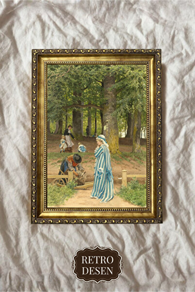 Retro Çerçeveli Tablo, Doğa Manzara Tablosu, Vintage Baskı, Duvar Dekoru, Ev ...