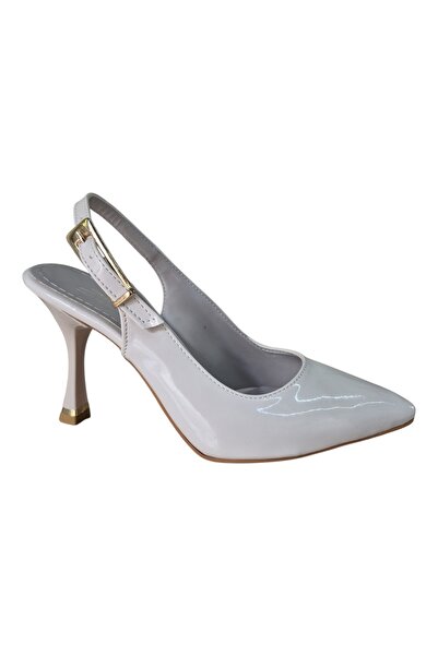 MelAlp Women's Vegan Leather Patent Leather Pointed Toe Thin Heeled Shoes