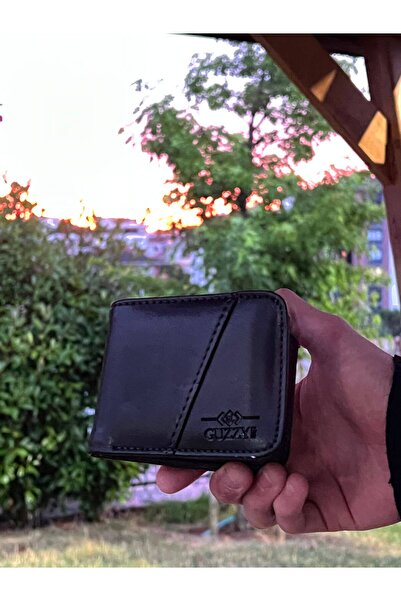 Lres Erkek Siyah Kart Para Ve Gizli Bölmeli RFID Korumalı Cüzdan