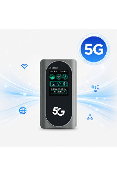 ambrasmart Router 5G portabil, Wi-Fi Dual-Band 600 Mbps, SIM, VPN, Baterie 44...