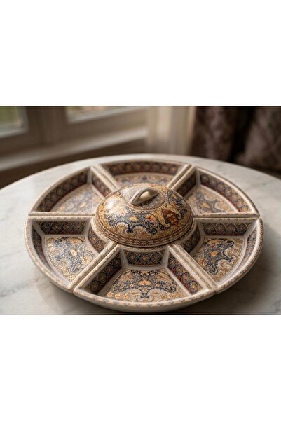Generic Divided Rotating Buffet Dish with Lid – Luxurious and Elegant Design ...
