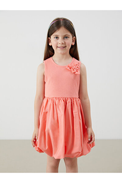 LC Waikiki I Flower Applique Girls' Balloon Dress from Freezen Store