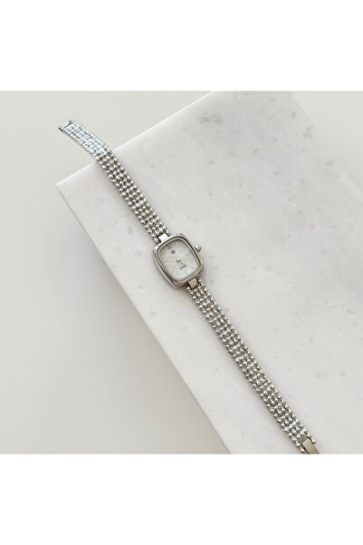 Vesce Atelier Sion Silver Watch White