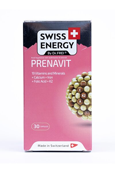 Swiss Energy برينافيت، فيتامينات متعددة للحوامل مع حمض الفوليك، 30 كبسولة