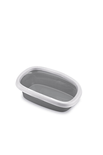Stefanplast Sprint 10 Litieră deschisă pentru pisici, Alb/Gri Piatră
