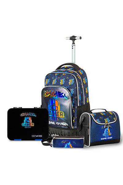 Eazy Kids Gamer Edition Trolley School Combo Set – Backpack, Bento Lunch Box ...