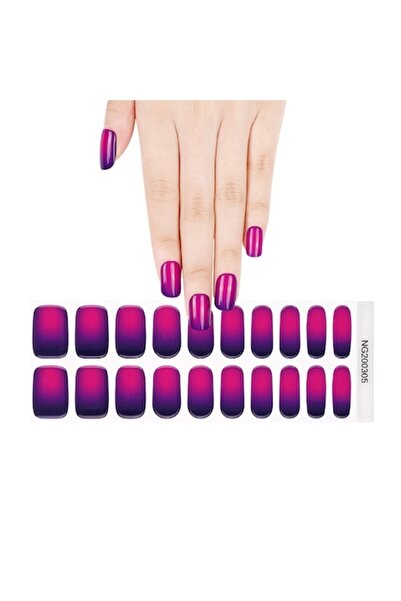 NO BRAND Set de 20 de benzi de gel semipermanente Beckies Glam, autocolante c...