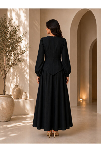 Verona Women's Brown Sequined Long Elegant Dress