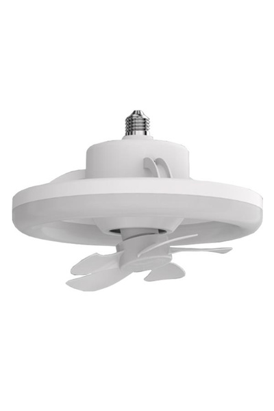 EUROLAMP Φωτιστικό-ανεμιστήρας Φ26 30W Λευκό και με έλεγχο 10W, βιδωτό E27, Μ...