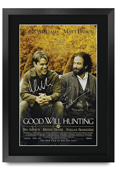 HWC Trading ملصق فيلم Good Will Hunting مقاس A3 مع توقيعات مات دامون وروبن وي...