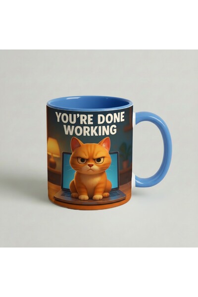 Petgifts Cana Cadou Personalizat Amuzanta Cu Mesaj You're Done Working - Cera...