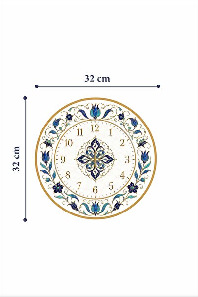 Decorita Cam Duvar Saati | İznik Sultanı | Çap 32