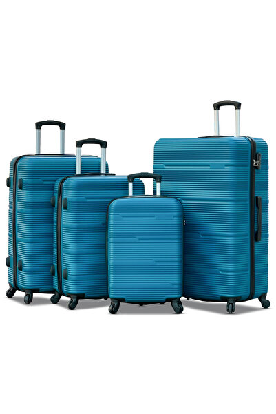ZAAPPY Hard Shell Horizon Line ABS Lightweight 4 PCS SET (20/24/28/32 Inch) L...