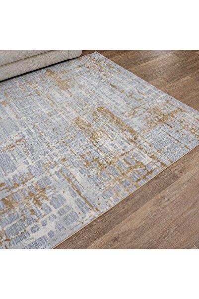 Handpicked Furniture Abstract Gold Rug, Ultra Soft Area Carpets For Bed Room,...
