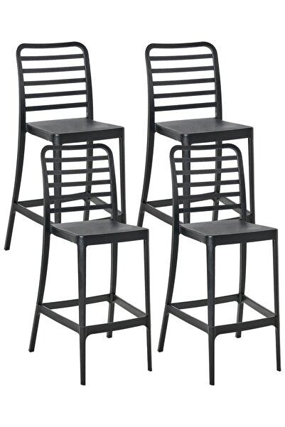 OEM Set de 4 scaune de bar Re-Bloom Seceda, polipropilenă, 41x59x116 cm, UV5,...