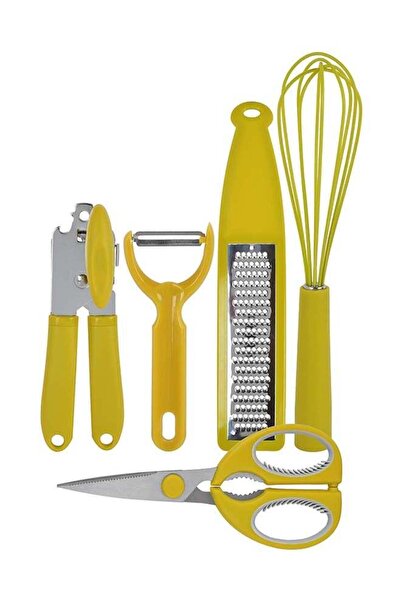 Prestige 5-Piece Comfortable Grip Kitchen Gadget Set Mustard