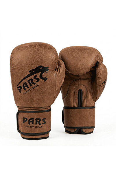 Pars Piton Hakiki Deri Boks & Kick Boks Eldiveni Taba Renk -Vintage