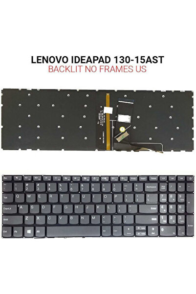 LENOVO Πληκτρολόγιο φορητού υπολογιστή για Ideapad 130-15AST με οπίσθιο φωτισ...