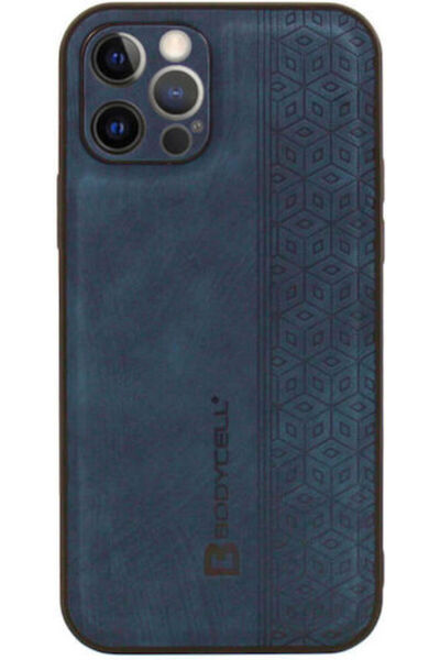 Other Δερμάτινη Πίσω Θήκη με Σχέδιο Bodycell Μπλε (iPhone 12 Pro Max) Κωδικός...