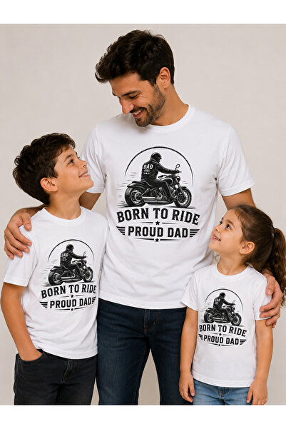 NUATEX Father's Day Born to Ride Printed T-Shirt (Order 2 Pieces for a Combin...