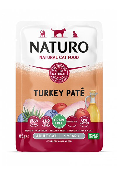Naturo Mousse pentru pisici adulte cu curcan, fără cereale 85g