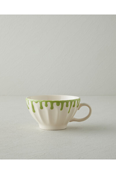 English Home Almond Flow Seramik Kupa 390 ml Yeşil