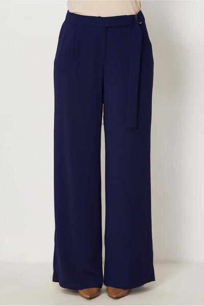Alvina Belted Detail Crepe Pants 70970