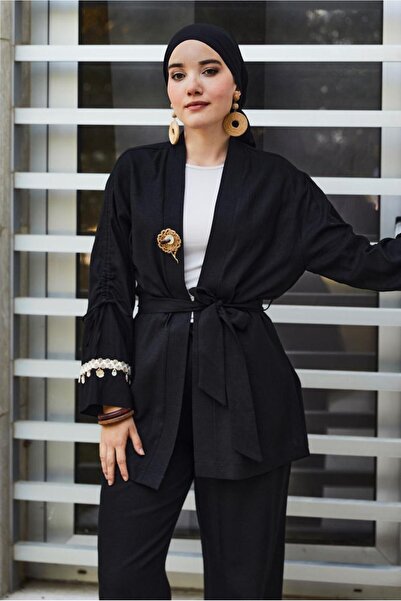 Alvina Linen Suit with Belted Trousers 46503