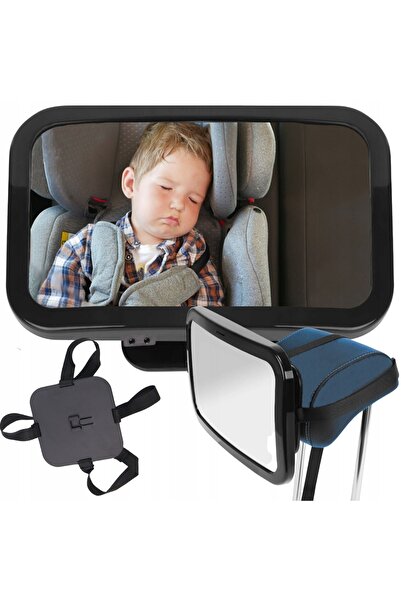 Mardil Oglindă auto pentru bebeluși, 360 °   Reglabil, 30x19 cm, Negru, Obser...