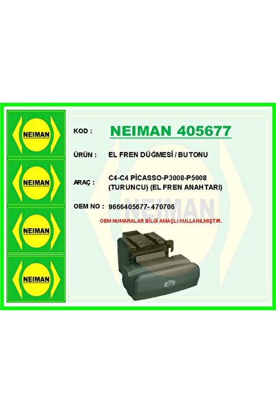 BESCHER زر فرامل اليد DRNDS / زر الفرامل C4-C4 PICASSO-P3008-P5008 باللون الب...