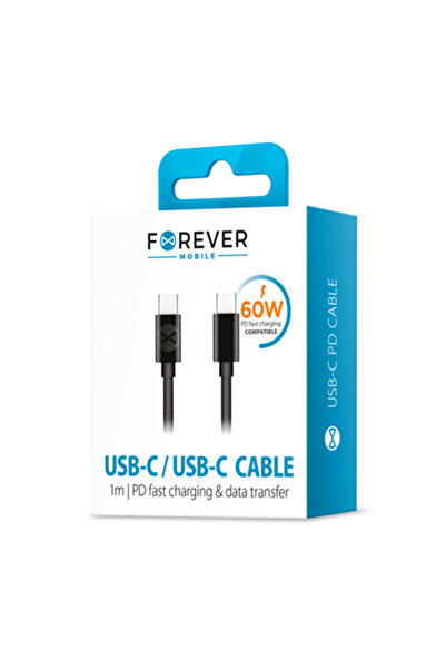 Baseus Cablu USB-C la USB-C 1m 60W Negru
