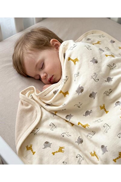 Bonfino Throw Blanket, Animal Theme, Combed 200 GSM Interlock Jersey, Quilted...