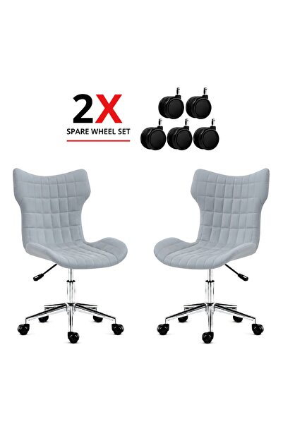 Kdhome Set 2 Scaune De Birou OfficeGlide Nova 2, Slim, Cadru Metalic, Inaltim...