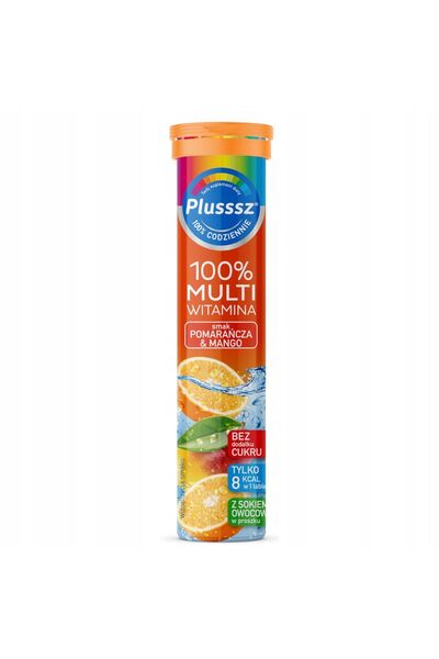 Polski Lek Plusssz 100% Multivitamine Portocală și Mango 20 Tablete