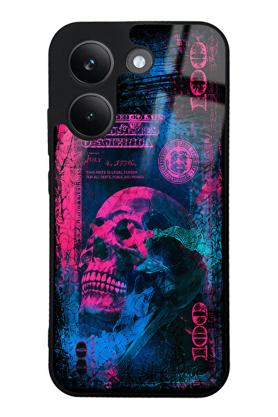 Spoyi Xiaomi Poco X8 Pro Pink Neon Skull Chaos Tasarımlı Glossy Telefon Kılıfı
