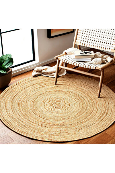 genric Hand Braided Round Jute Rug, 100% Natural Jute Carpet Floor Mat, Indoo...