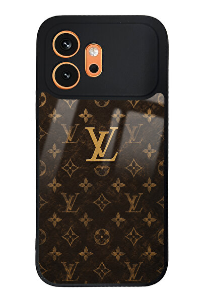 Spoyi Honor 600 Brown Gold LV Tasarımlı Glossy Telefon Kılıfı