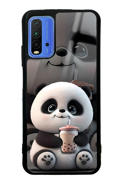 Spoyi Xiaomi Redmi 9T Baby Panda Tasarımlı Glossy Telefon Kılıfı