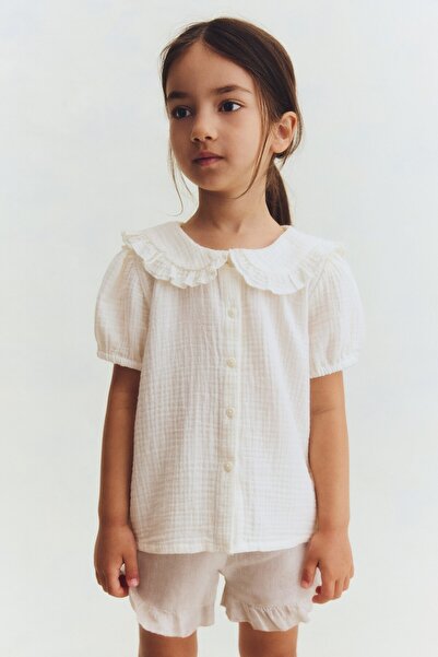 H&M Pamuklu Muslin Bluz