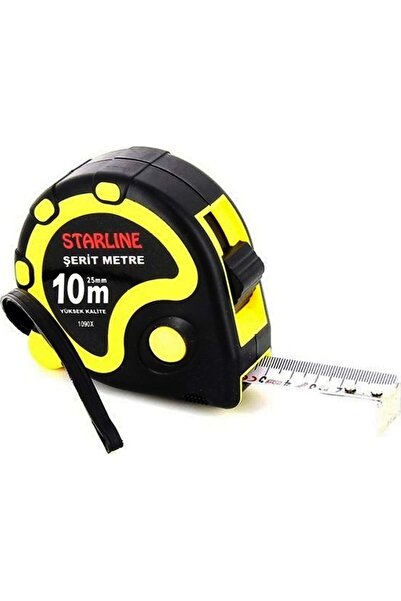 Starline 25 mm Şerit Metre 10 mt Yüksek Kalite Kullanım Türü ile Ölçüm Aleti
