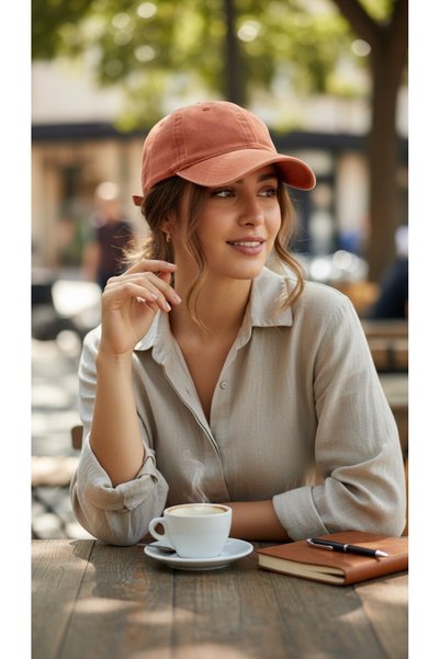 3D Șapcă de culoare uni, culoare somon, 2026, noua tendință, pălărie unisex vintage