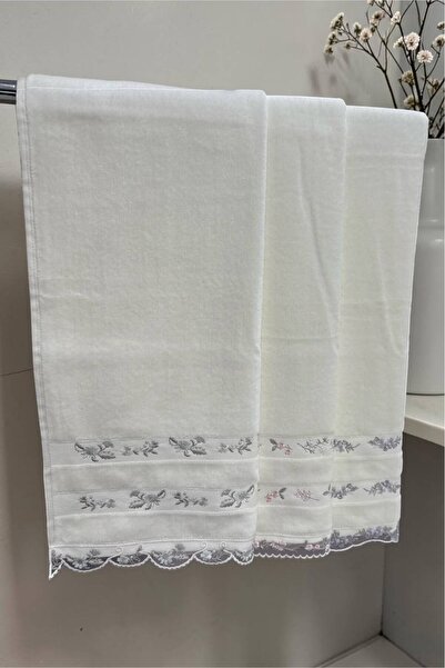HAVLULAND 3 ADET FİESTA KADİFE GÜPÜRLÜ 50X90 CM%100 PAMUKLU ÇEYİZLİK LÜKS HAV...